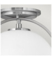 Hinkley Ceiling Light Steel, Opal Glass Brushed Nickel