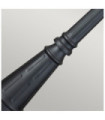 Chicago outdoor floor lamp Aluminum, transparent grained glass Textured black