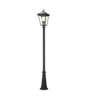 Hinkley outdoor floor lamp Aluminum, transparent glass Museum Black
