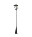 Hinkley outdoor floor lamp Aluminum, transparent glass Museum Black
