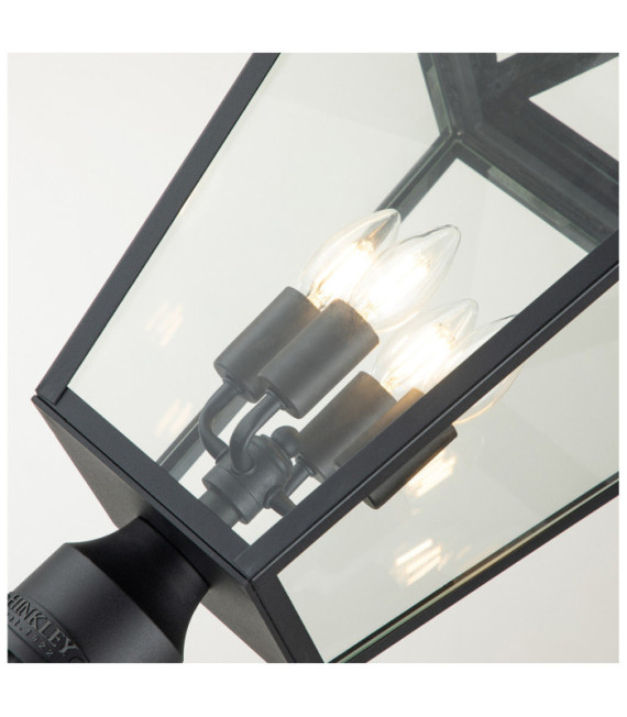 Hinkley outdoor floor lamp Aluminum, transparent glass Museum Black