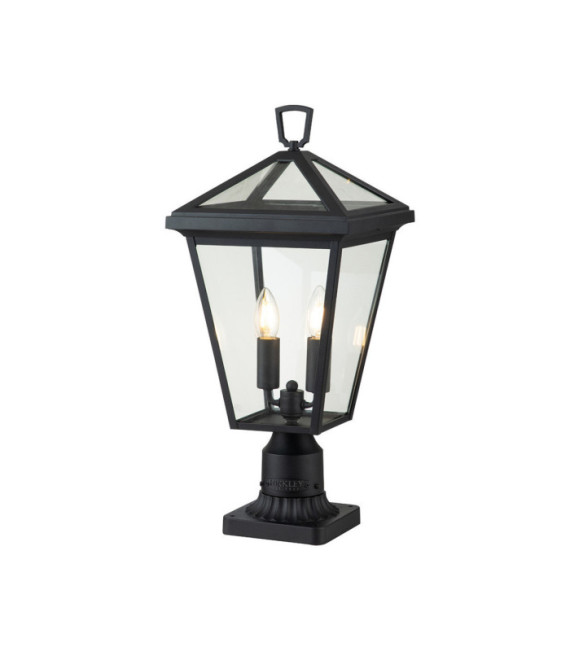 Lampada da terra per esterno Hinkley Alluminio, vetro trasparente Museum Nero