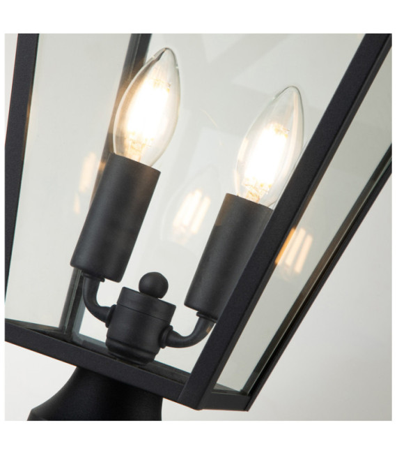 Hinkley outdoor floor lamp Aluminum, transparent glass Museum Black