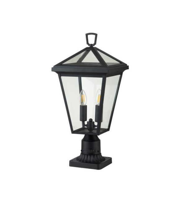 Lampada da terra per esterno Hinkley Alluminio, vetro trasparente Museum Nero
