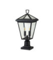 Hinkley outdoor floor lamp Aluminum, transparent glass Museum Black