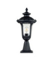Lampe sur pied extérieur Chicago Aluminium,verre grainé transparent Noir texturé