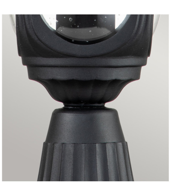 Lampada da terra per esterni Chicago Alluminio, vetro granulato trasparente Nero strutturato