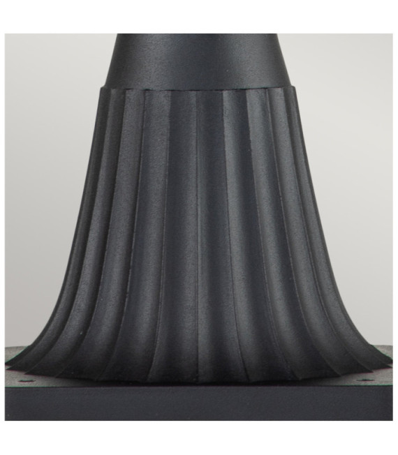 Lampada da terra per esterni Chicago Alluminio, vetro granulato trasparente Nero strutturato