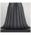 Lampe sur pied extérieur Chicago Aluminium,verre grainé transparent Noir texturé