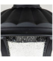 Chicago outdoor floor lamp Aluminum, transparent grained glass Textured black