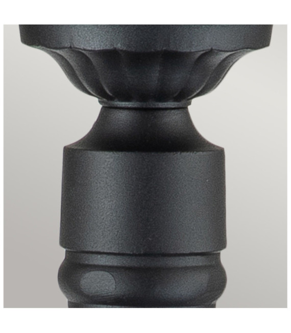 Chicago outdoor floor lamp Aluminum, transparent grained glass Textured black