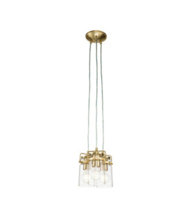 Kichler pendant light Clear glass, steel Brushed brass