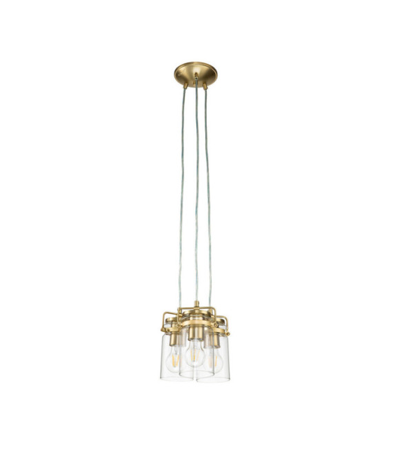 Kichler pendant light Clear glass, steel Brushed brass