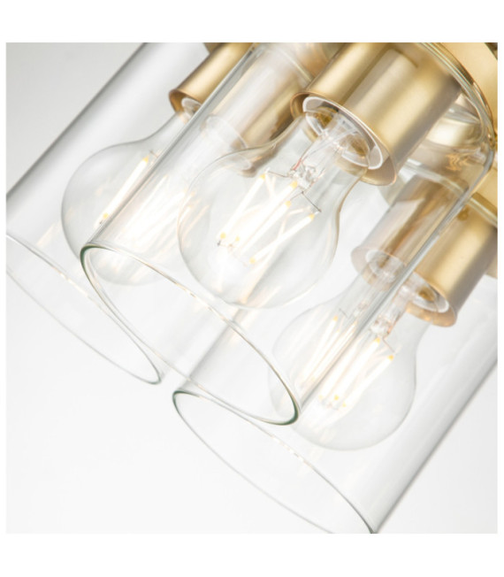 Kichler pendant light Clear glass, steel Brushed brass