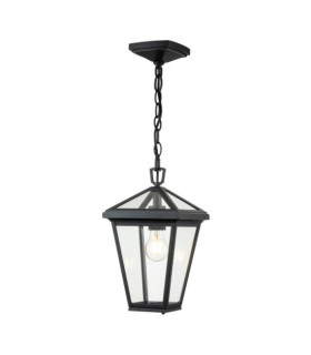 Hinkley outdoor pendant light Aluminum, transparent glass Museum Black