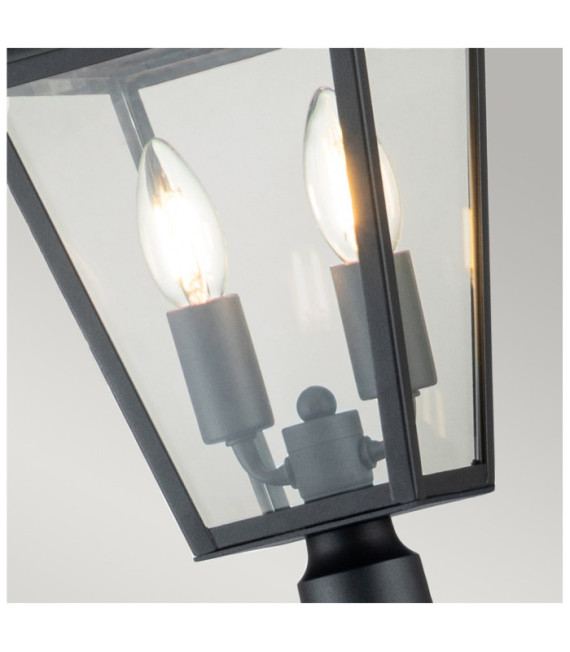 Lampada da terra per esterno Hinkley Alluminio, vetro trasparente Museum Nero