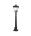 Lampe sur pied extérieur Hinkley Aluminium,verre transparent Musée Noir