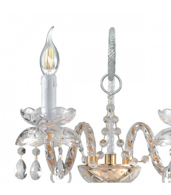 Aplique de cristal AMARO 24k oro 2 bombillas