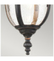 Cleveland exterior pendant light Aluminum, transparent grained glass Patinated bronze