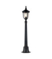 Lampe sur pied extérieur Cleveland Aluminium,verre grainé transparent Bronze patiné