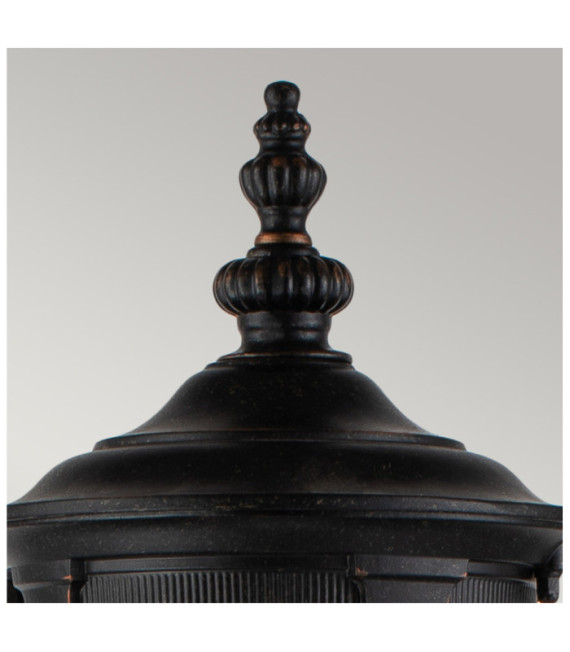 Lampada da terra per esterni Cleveland Alluminio, vetro granulato trasparente Bronzo patinato