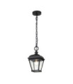 Suspension extérieur Bayview Aluminium,verre biseauté transparent Noir