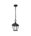 Bayview exterior pendant light Aluminum, transparent beveled glass Black