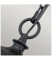 Bayview exterior pendant light Aluminum, transparent beveled glass Black