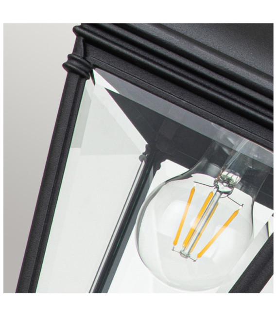 Suspension extérieur Bayview Aluminium,verre biseauté transparent Noir