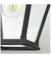 Suspension extérieur Bayview Aluminium,verre biseauté transparent Noir