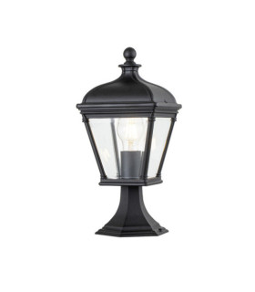 Bayview lámpara de pie exterior Aluminio, cristal biselado transparente Negro