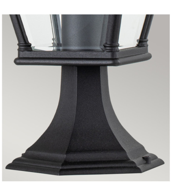 Lampe sur pied extérieur Bayview Aluminium,verre biseauté transparent Noir