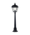 Lampe sur pied extérieur Bayview Aluminium,verre biseauté transparent Noir