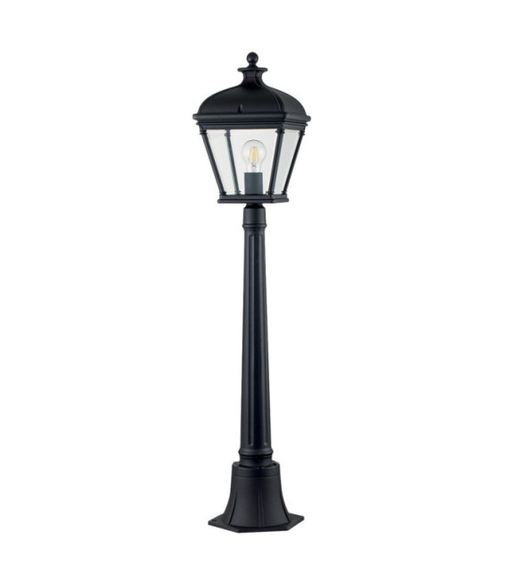 Bayview lámpara de pie exterior Aluminio, cristal biselado transparente Negro