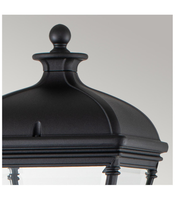 Lampe sur pied extérieur Bayview Aluminium,verre biseauté transparent Noir