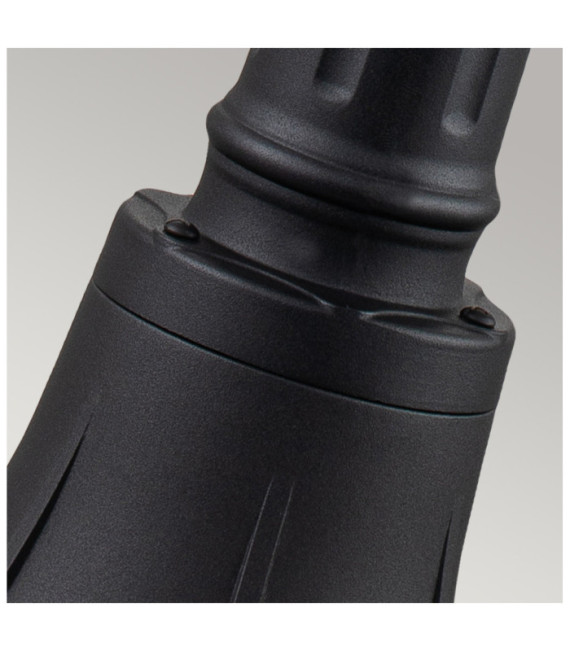 Lampada da terra per esterni Bayview Alluminio, vetro trasparente molato Nero