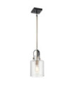 Kichler pendant light Transparent grained glass, polished nickel steel
