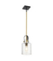 Kichler pendant light Transparent grained glass, steel Natural brass