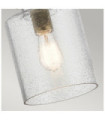 Suspension Kichler Verre grainé transparent,acier Laiton naturel