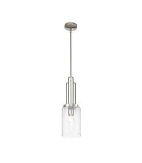 Suspension Kichler Verre cannelé transparent,acier Nickel poli