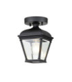 Lampe sur pied extérieur Bayview Aluminium,verre biseauté transparent Noir