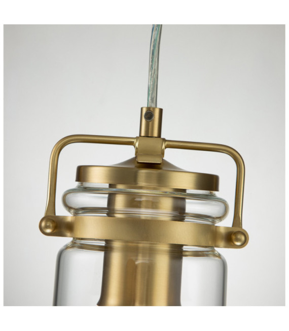 Kichler Pendelleuchte Klares Glas, Stahl Gebürstetes Messing