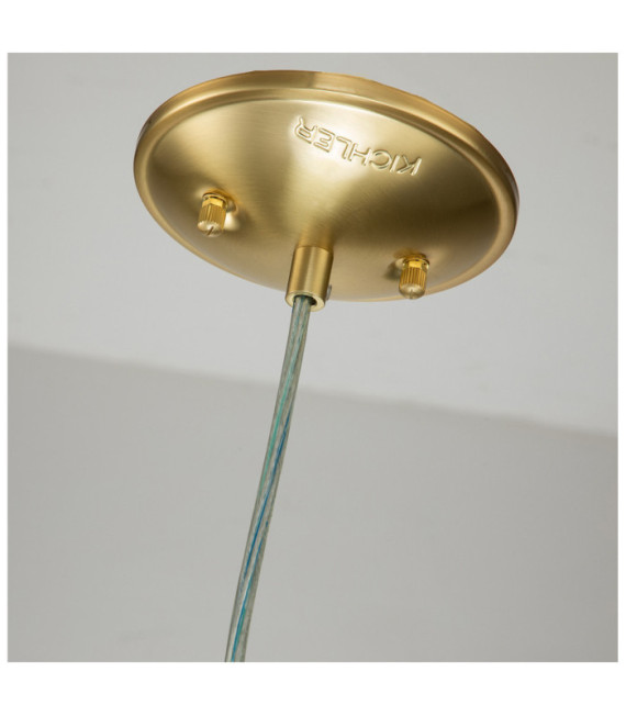 Kichler Pendelleuchte Klares Glas, Stahl Gebürstetes Messing
