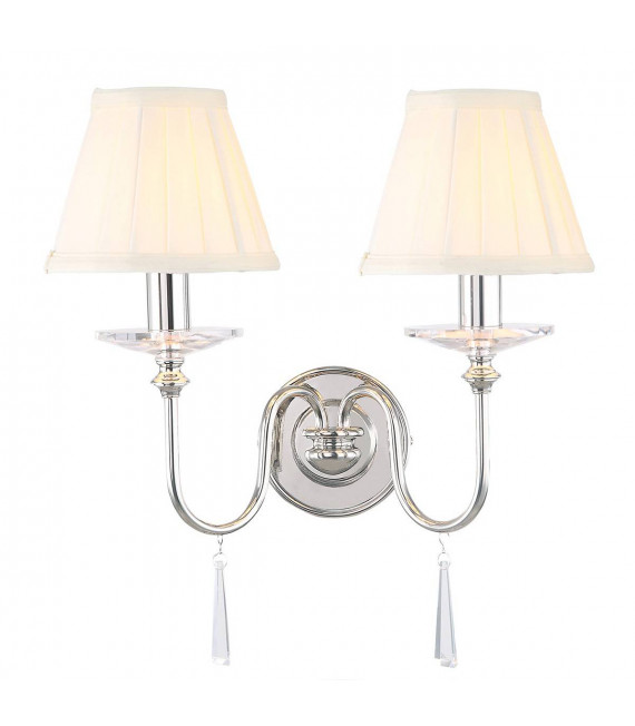 Lampada da parete Finsbury Park, bronzo invecchiato, 2 lampadine, senza paralume