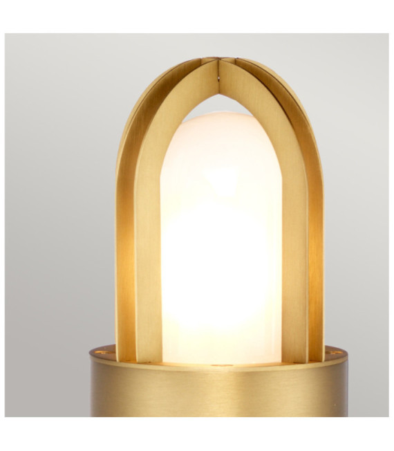 Lampe sur pied extérieur Paignton Verre dépoli,Laiton Laiton Antique