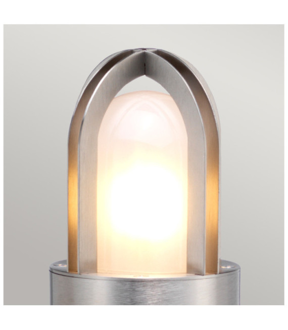 Lámpara de pie para exterior Paignton Vidrio esmerilado, acero inoxidable 316 Acero inoxidable (plata)