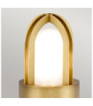 Paignton Outdoor Floor Lamp Frosted Glass, Brass Antique Brass