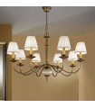 Chandelier classique ASCOT laiton antique 8 ampoules