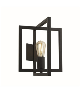 Lampada da parete Plaza Acciaio dolce Nero opaco