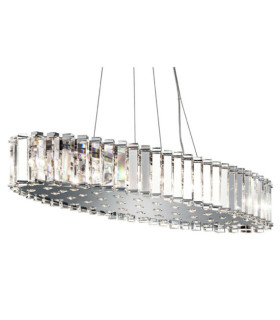Lampada a sospensione in cristallo Crystal Cromo